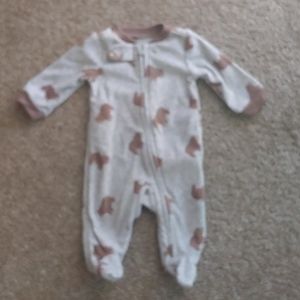 Carter's cozy fleece footie newborn 0m